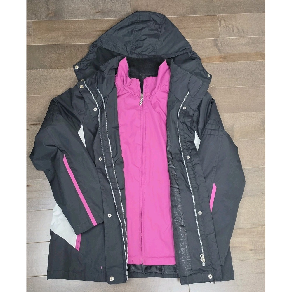 ZeroXposur 3-in-1 System Jacket Women L Black Pink Excellent Winter Parka *READ